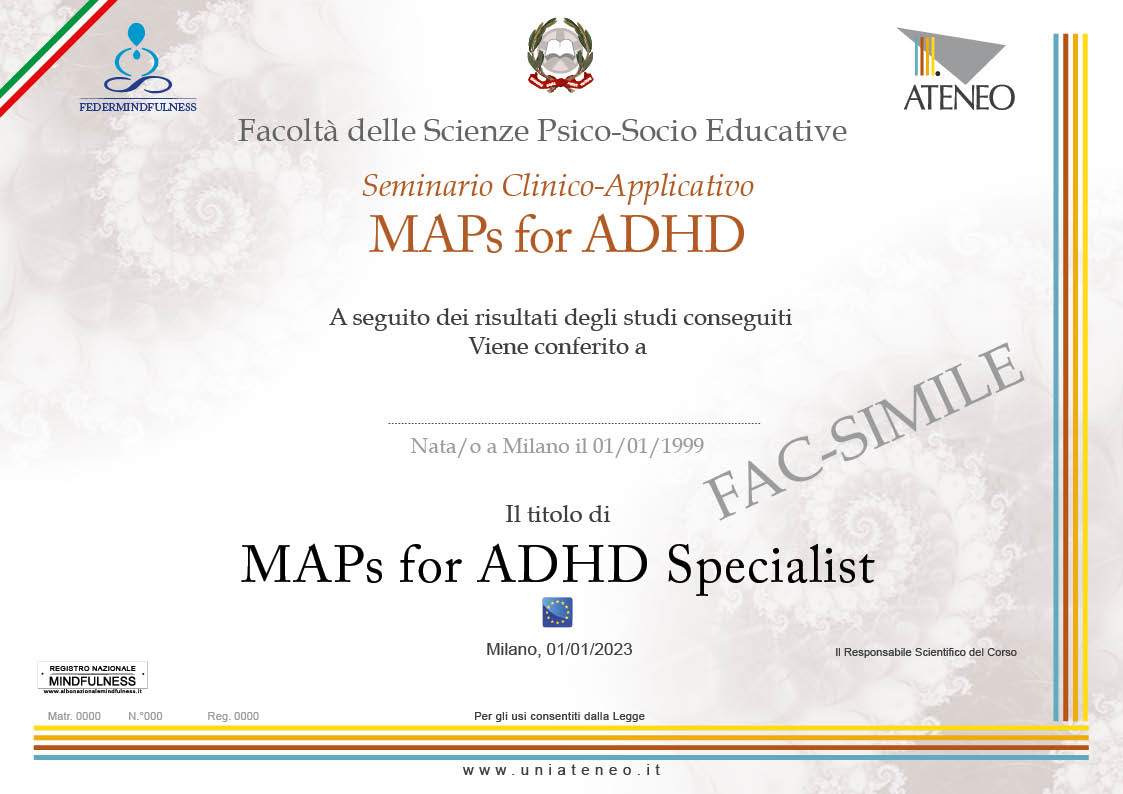 Attestato Maps for ADHD