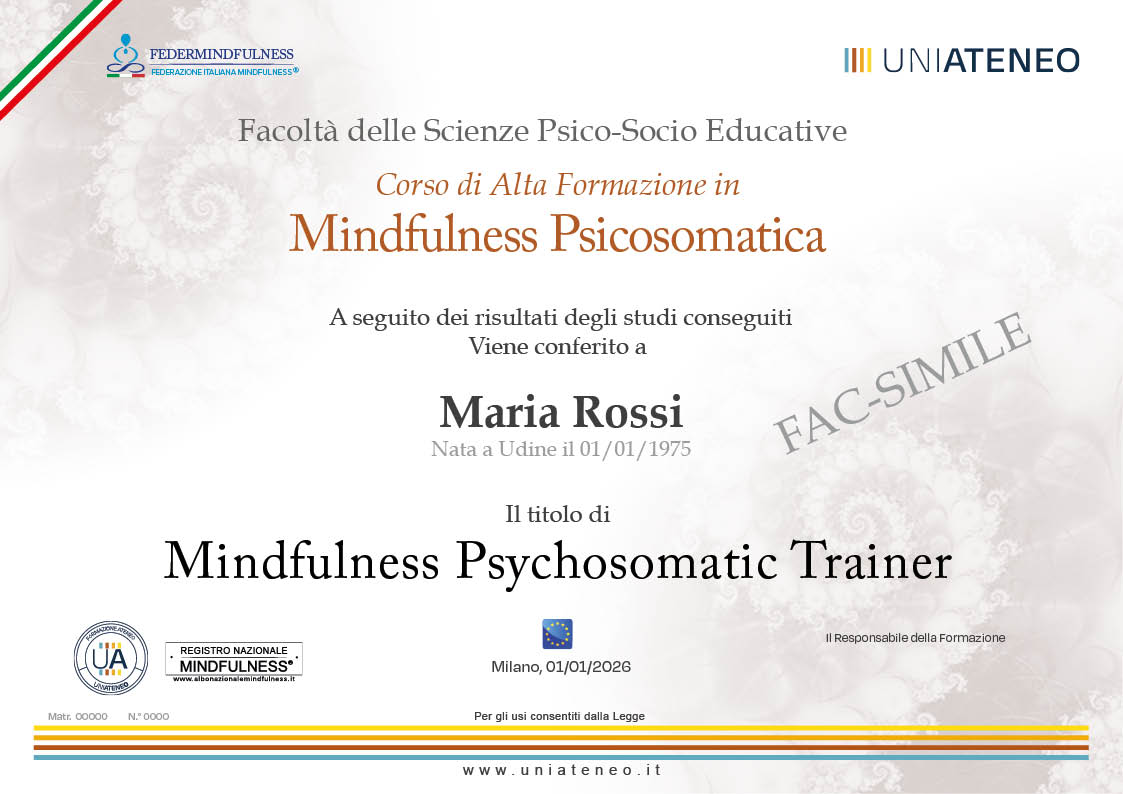 Attestato Psicosomatica