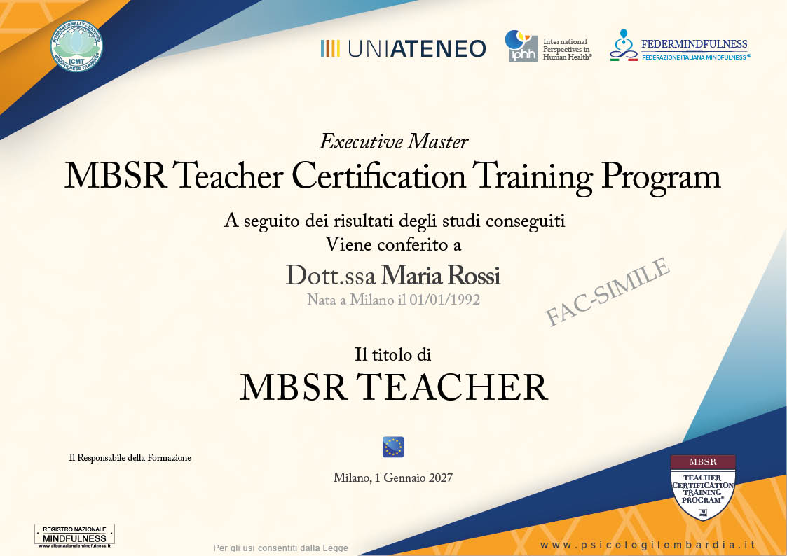 Attestato Mindfulnes MBSR